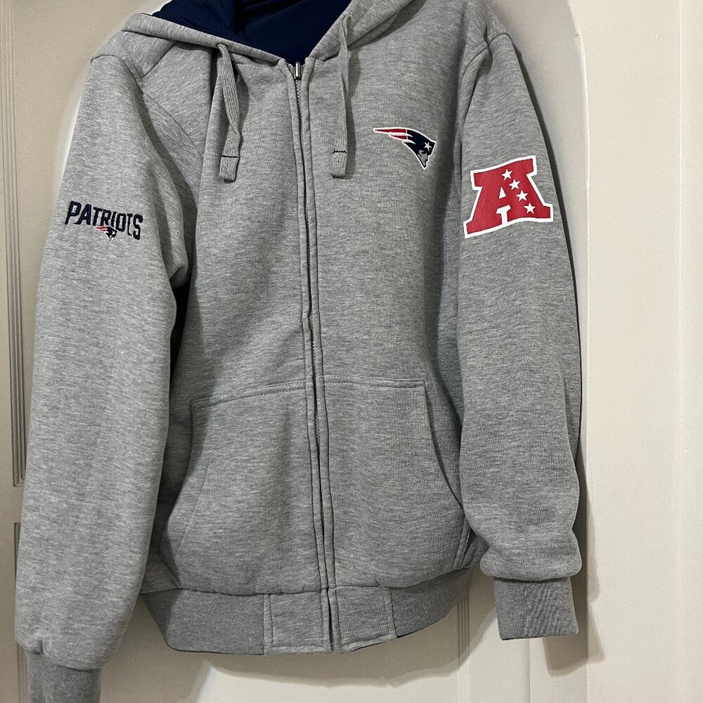 NFL New England Patriots Reversible Jacket with Hood (Size Small)